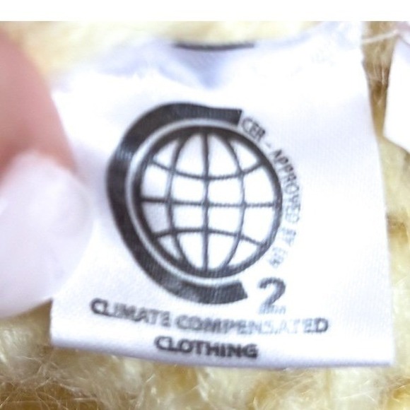 Ganni Womens Julliard Mohair Wool Sweater Size S Yellow Pullover Crewneck Jumper - Picture 8 of 8